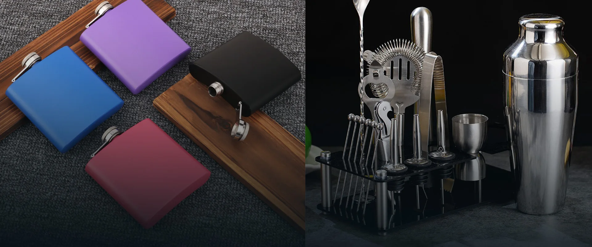 Professional R&D and Production
of Cocktail Shakers & Hip Flasks